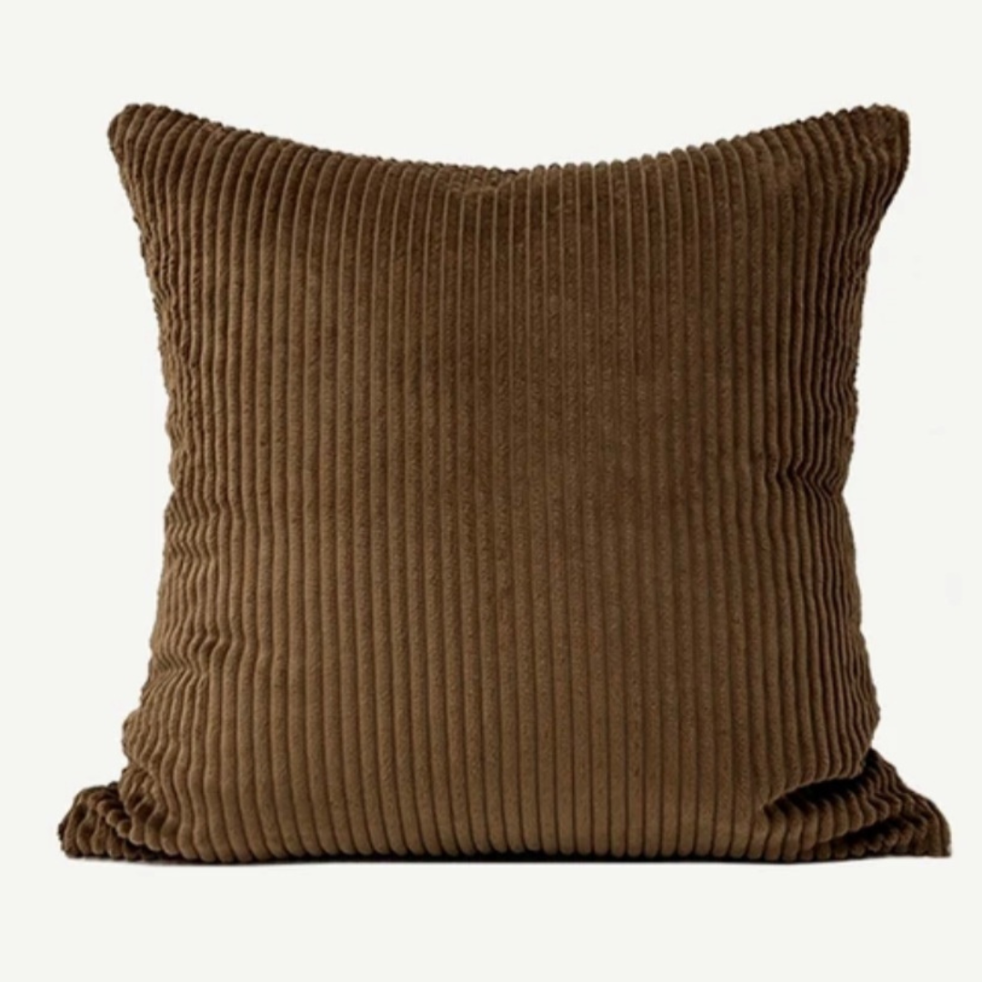 Brown Corduroy Cushion Cover