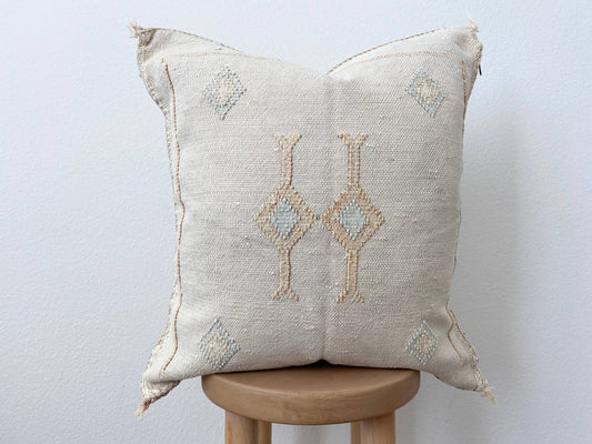 Beige Silk Sabra Cushion cover