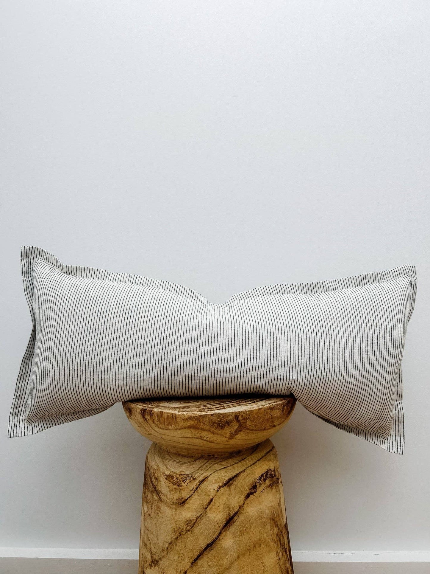 Linen strip cushion cover