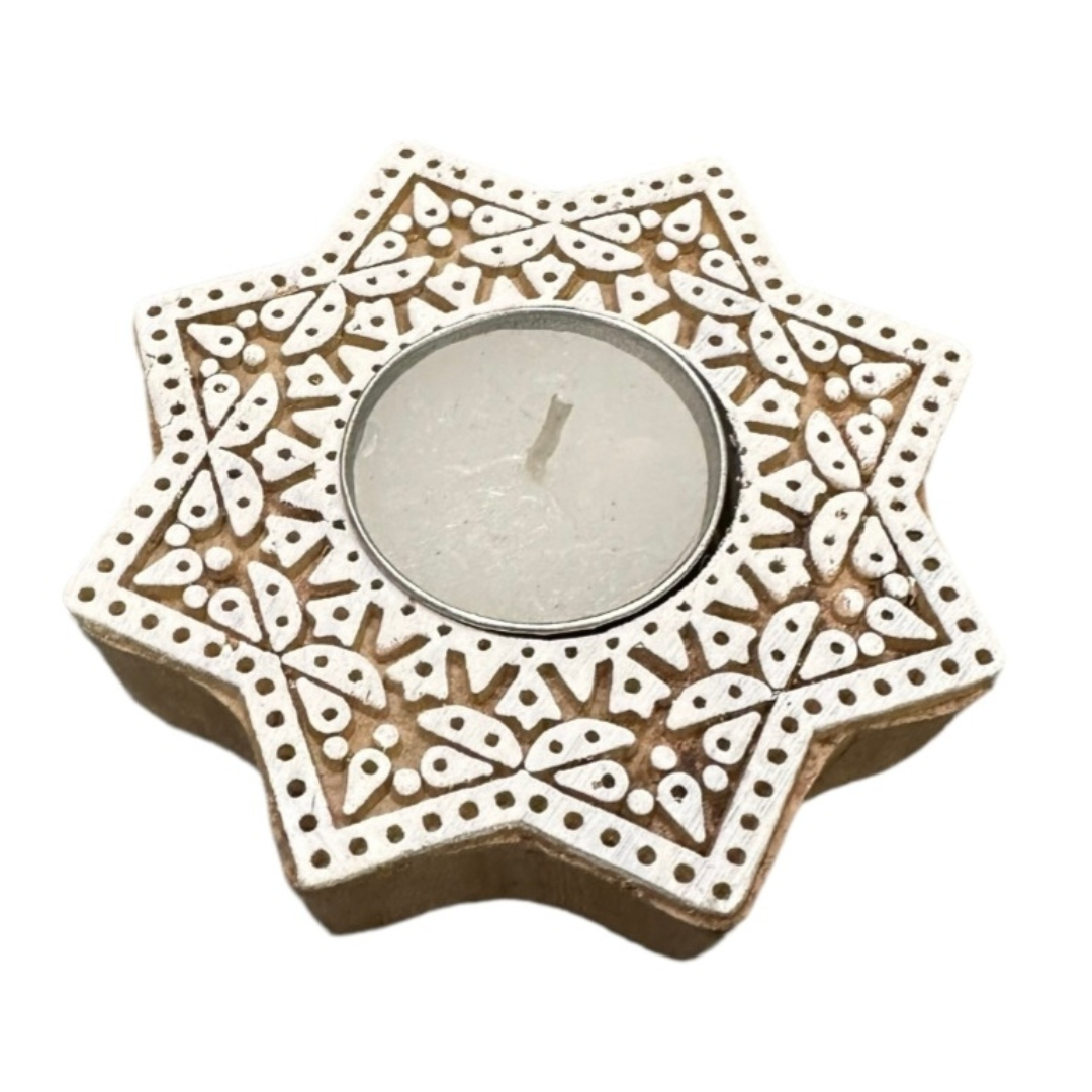 Indian Block Stamp Tealights