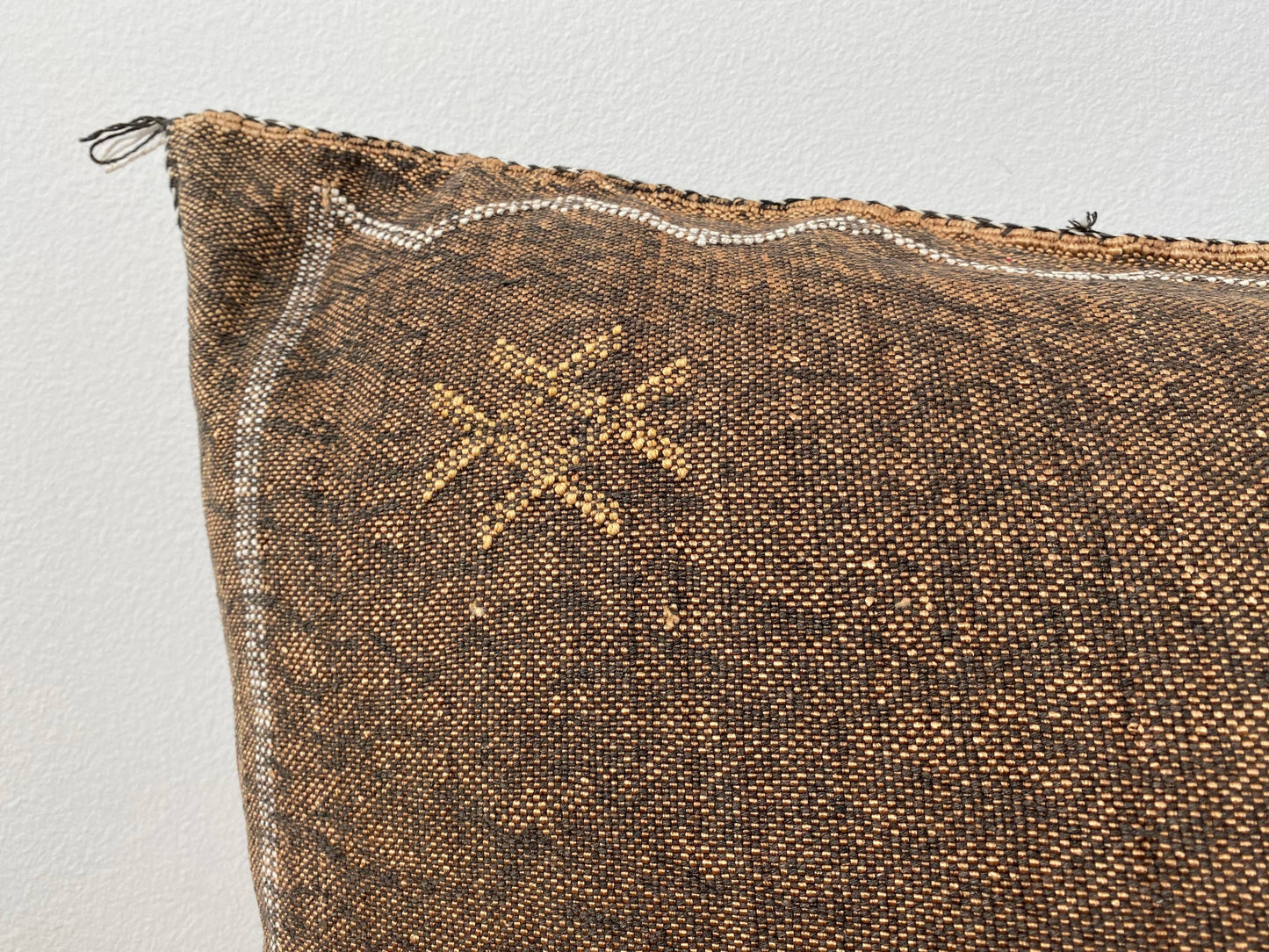 Brown and orange Silk Sabra Cushion cover