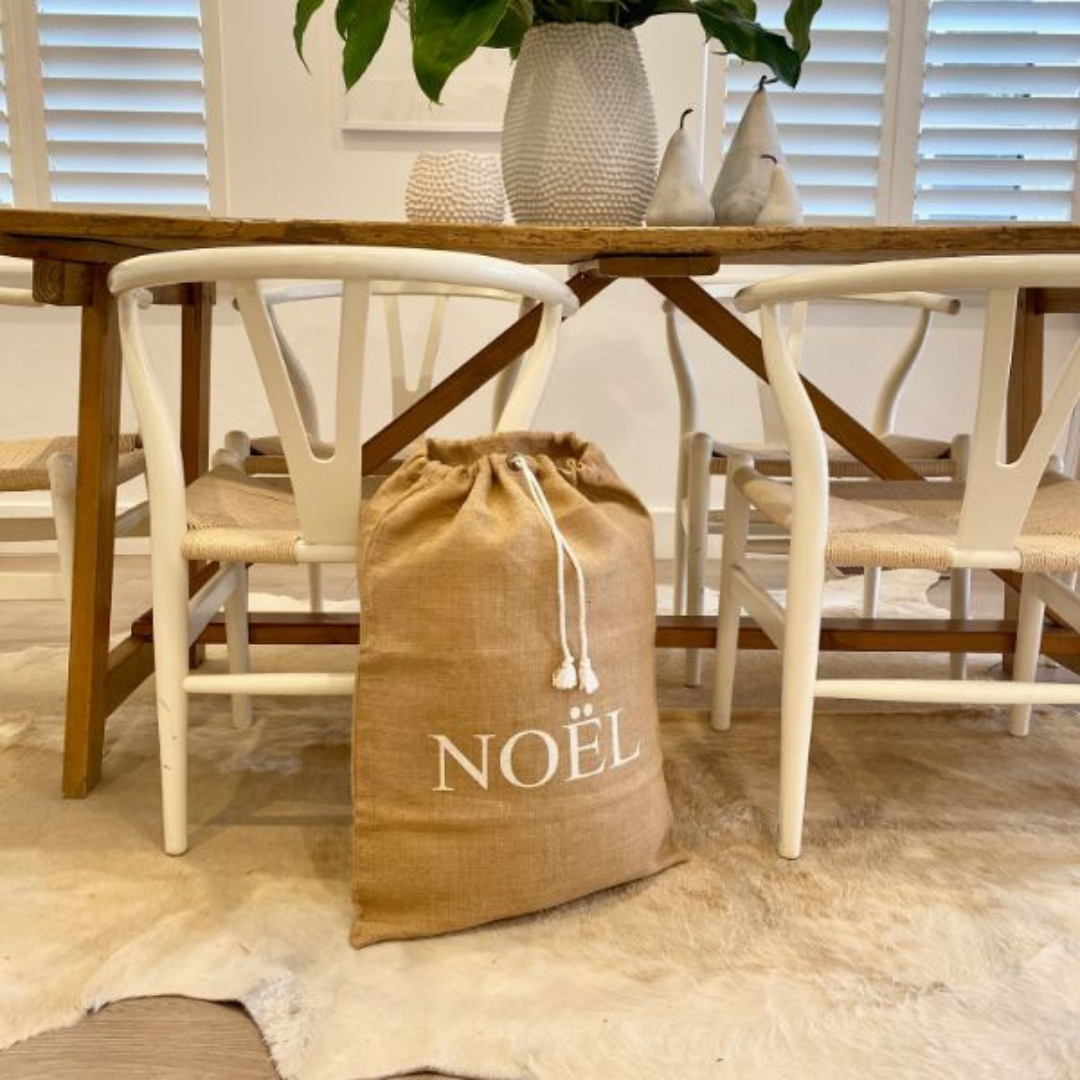 NOEL Jute Christmas Sacks