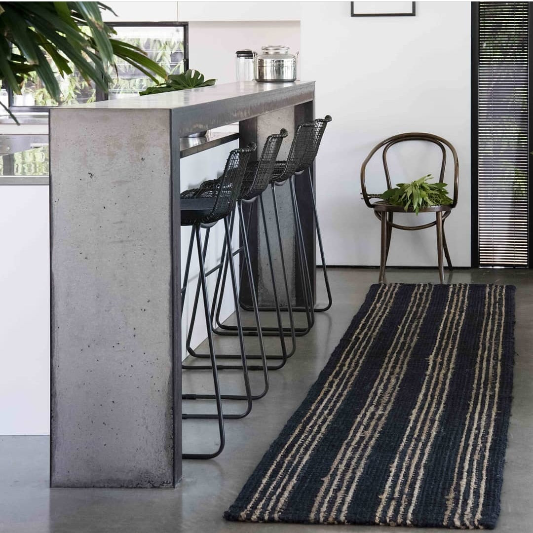 Brooklyn Stripe Jute Runners - Various Sizes Simply Hygge Homewares Quality Rugs Australia Adelaide Cosy Living