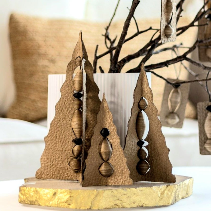 Paper Handmade Christmas Trees - Natural