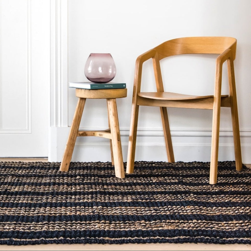 Brooklyn Stripe Jute Runners - Various Sizes Simply Hygge Homewares Quality Rugs Australia Adelaide Cosy Living