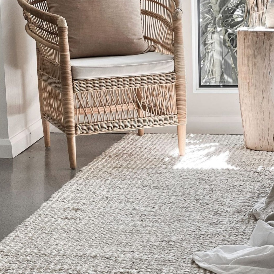 Bleached Jute Rugs Cosy Hygge Homewares Simple Living Australia