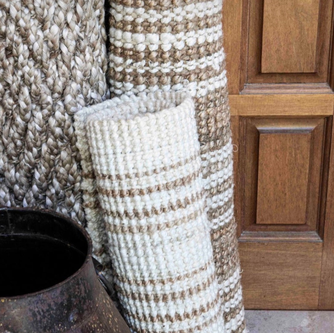 Rugs Jute Wool Runners Rugs Charcoal and Bleached Ships Australia Wide Hygge Australia