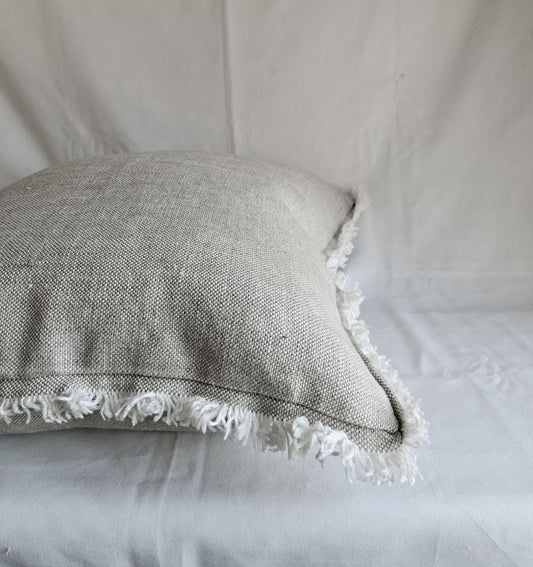 Rustic Linen Cushion Covers - Natural