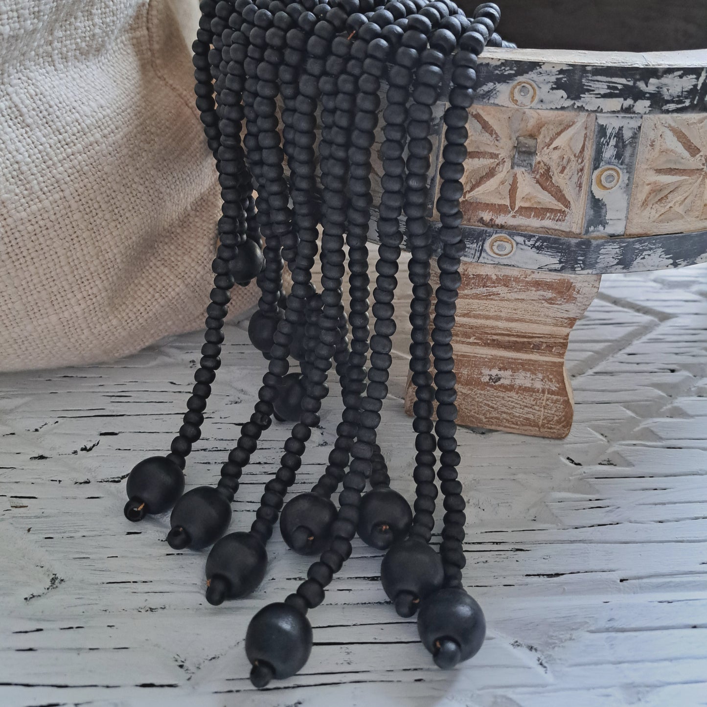 Castaway Bead Tassel - Black