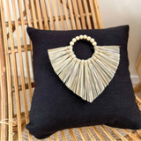 Seagrass Beaded  Cushion Disk