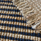 Natural Jute Rugs with Fringe Edging