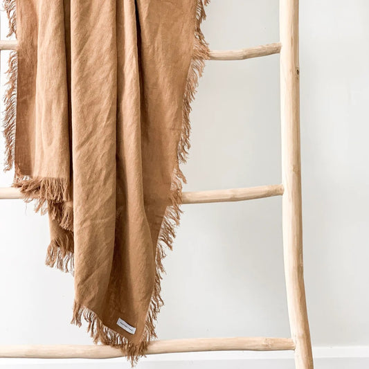 Fringed Throw - Cinnamon