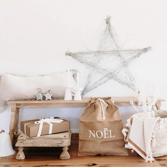 NOEL Jute Christmas Sacks