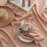 French Linen Napkins - Tea Rose Simply Hygge Homewares Linen Bedroom Living Eco Friendly Living Australia