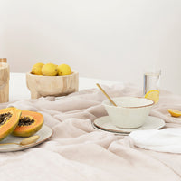 French Linen Placemats - Pebble Simply Hygge Homewares Linen Bedroom Living Eco Friendly Living Australia