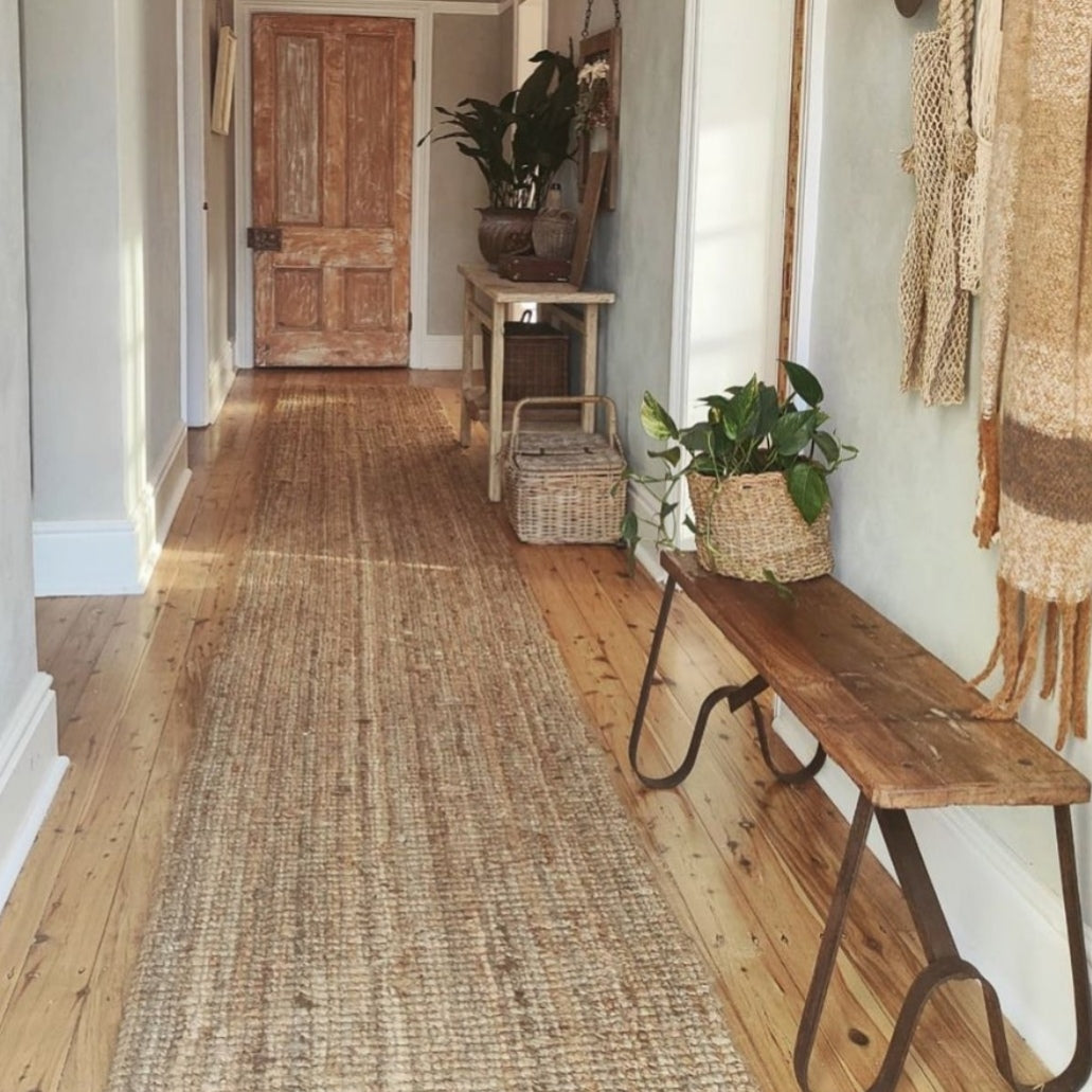 Natural Jute Runner Hallway Hygge Homewares Quality Rugs Australia