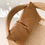 Feather & Oak Cinnamon Lumbar Cushion Cover Cosy Hygge Homewares Linen Bedroom Living Eco Friendly Living Australia