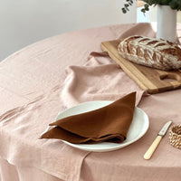 French Linen Table Runners - Tea Rose Simply Hygge Homewares Tabletop Hygge Entertaining at Home Linen Accessories Hygge Australia